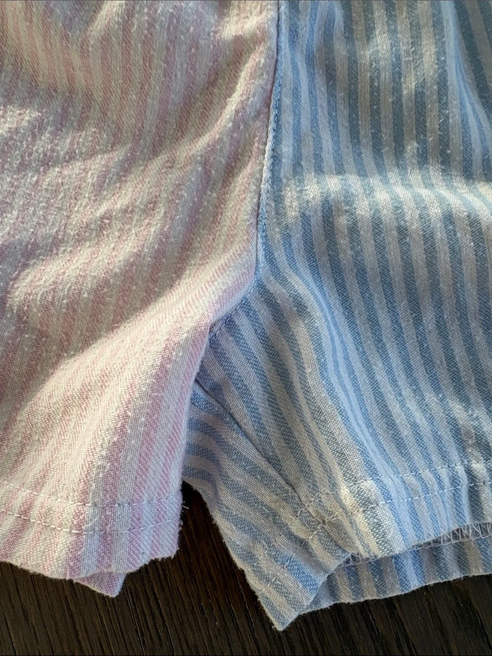 Ralph Lauren Kids 6X Split Color Flameresistant Shorts — Pink & Light Blue
